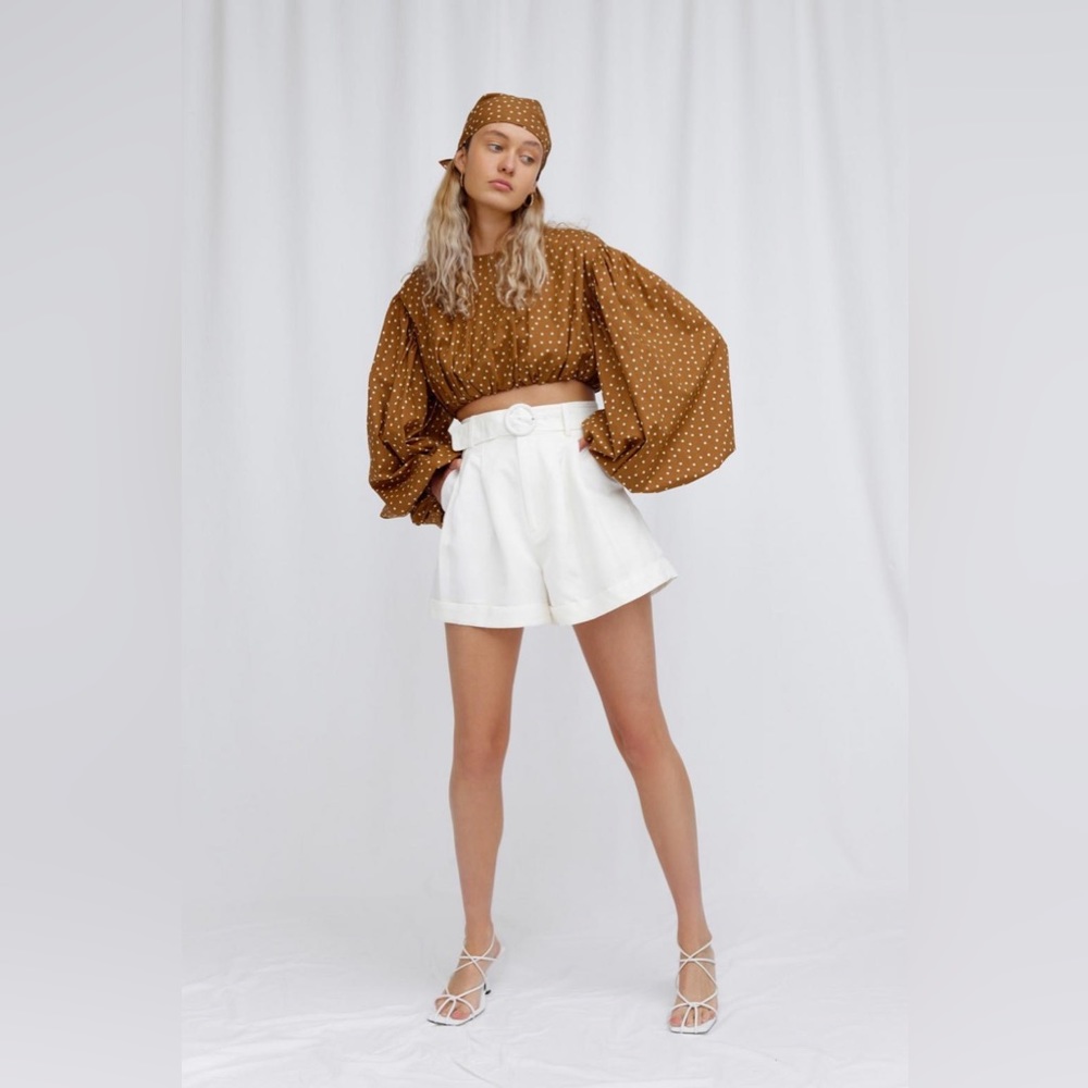 NWT | Significant Other Asta Shirt in Chocolate Polka Dot